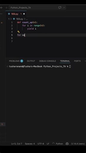 ⚡ Iterators vs Generators in 52 Seconds! 🧠🔥 Python Magic #coding #programming #python #learnpython