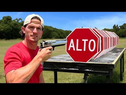 ¿Cuántas señales de alto detienen una bala calibre .50?