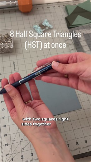 Make 8 Half Square Triangles (HST) at Once – Easy Quilting Method