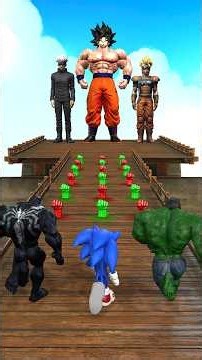 Sonic & Hulk & Venom VS 999 LVL Boss Can Sonic & Hulk & Venom Defeat Goku & Naruto & Satoru