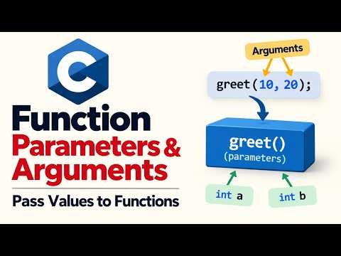 C Language Function Parameters & Arguments Explained | Pass Values to Functions