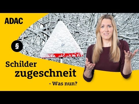 Darf man zugeschneite Verkehrsschilder einfach ignorieren? | ADAC | Recht? Logisch!