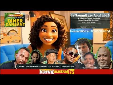 Diner dansant du 1er AOUT 2026 chez KANAL AUSTRAL.TV