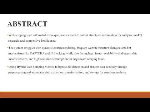 Web Scraping and Data Extraction Using Python | Final Year Project Tamil