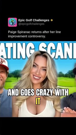 Paige Spiranac returns after her line improvement controversy.
