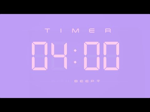 4 Minute Digital Countdown Timer with Simple Beeps 💕💜
