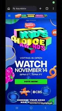 My Votes On Nickelodeon's Kids Choice Awards