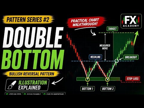 Double Bottom Pattern Trading Strategy (Live Chart Example) | Part 2