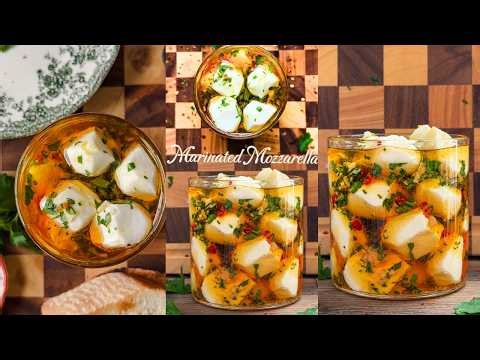 Marinated Mozzarella Bites - Easy Appetizer - No Cooking!