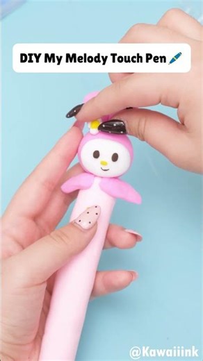 DIY My Melody Touch Pen 🖊️ Easy & Cute Craft Idea #shorts