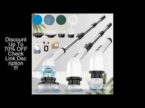 Electric Cleaning Brush with 7PCS Heads Bathroom Kitchen Cordless Handheld Shower Scrubber Spin Clea