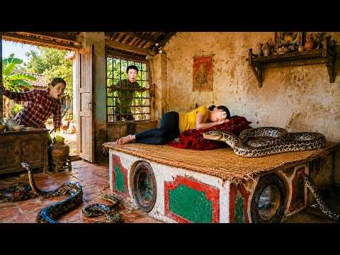 72 Hours Survival: Giant Python Crawls Onto Sleeping Girl’s Bed Inside a Snake-Filled House! 🐍😱