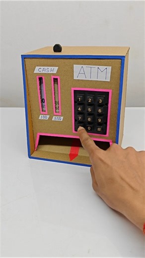 Mini Cash Dispenser Machine || How To Make ATM Machine At Home || Cardboard Science Project #shorts