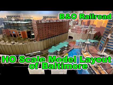 HO Scale Model Layout of Baltimore – B&O Railroad Museum, Baltimore, Maryland