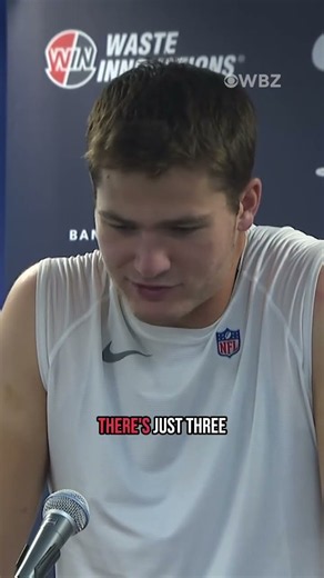 Patriots quarterback Drake Maye speaks to the media following loss against the Chicago Bears