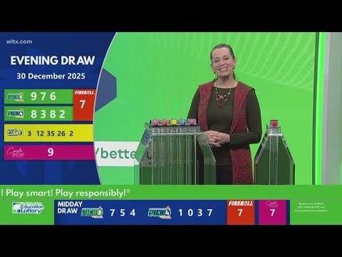 Evening SC winning lottery numbers for December 30, 2025