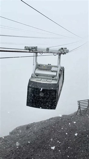 ❄️🇨🇭First Snowfall of the Season — at Schilthorn Piz Gloria Station, Jungfrau region Switzerland