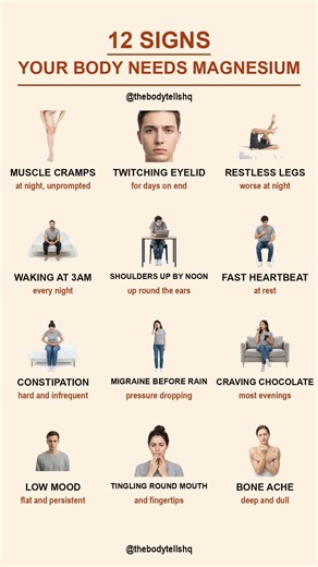 12 Signs Your Body Needs Magnesium | Health Tips #healthylifestyle #healthtips