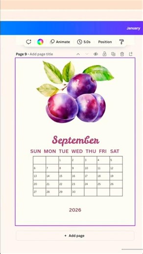 How to Create a 2026 Calendar in Canva | Printable & Editable Template #canva #shorts