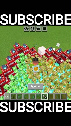 Minecraft Creeper TNT Survive Explosion💥 #minecraft #minecraftshorts #gamerfleet #technogamerz