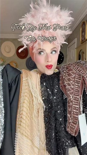 Pick my New Years Eve Outfit! 1920s Flapper & Old Hollywood Style 🥂🎉🪩 #vintage #style #nye
