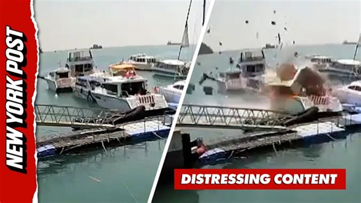 Freak explosion rips apart tourist boat killing one and injuring five in Thailand