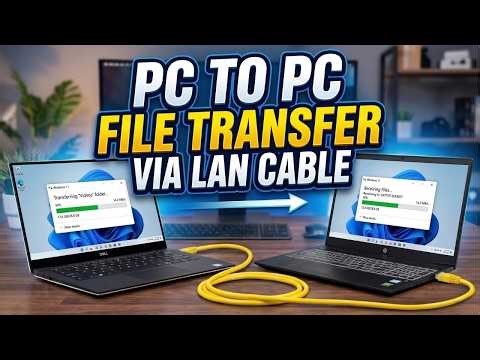 Transfer Files Between Two PCs using LAN Cable – Fastest Method!