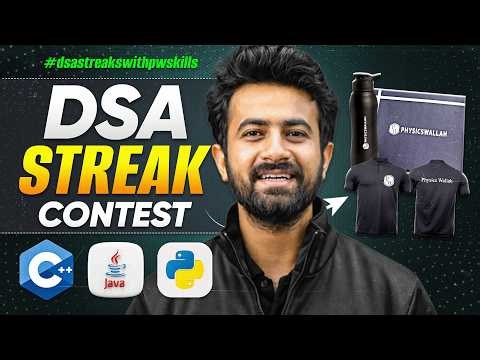 DSA Streak Challenge with PW Skills with Exciting Rewards #dsastreakwithpwskills