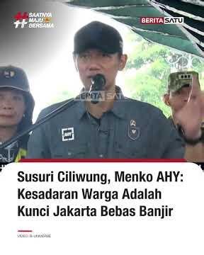 Susuri Ciliwung, Menko AHY: Kesadaran Warga Adalah Kunci Jakarta Bebas Banjir #beritasatu