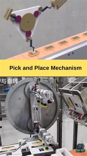 Rotary Pick and Place Mechanism ⚙️ | Mechanical Automation #shorts #automation