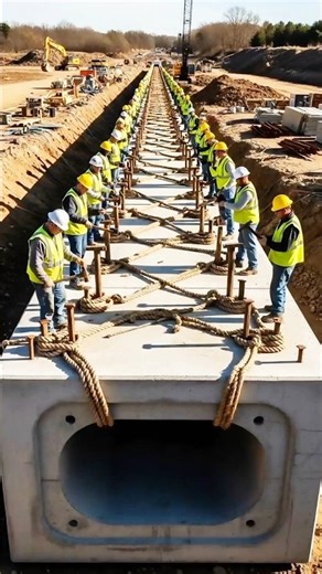 Workers Attempted to Repair a Defective Concrete Block — Then Everything Failed! #fail #construction