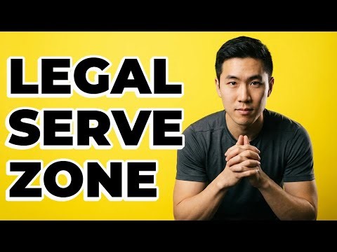 Where must a ping pong serve bounce to be legal?