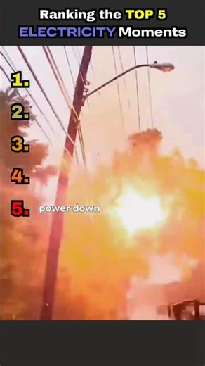 ⚡ Ranking the Top 5 Craziest Electricity Moments Caught on Camera! #shorts