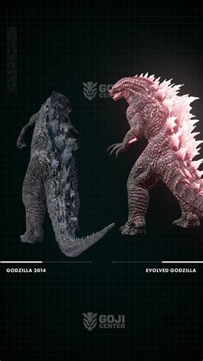 Evolved Godzilla and 2014 Godzilla comparison