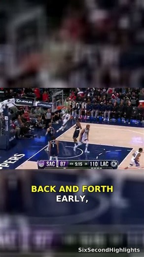 Sacramento Kings vs LA Clippers Top Plays in 40 Seconds! #Shorts