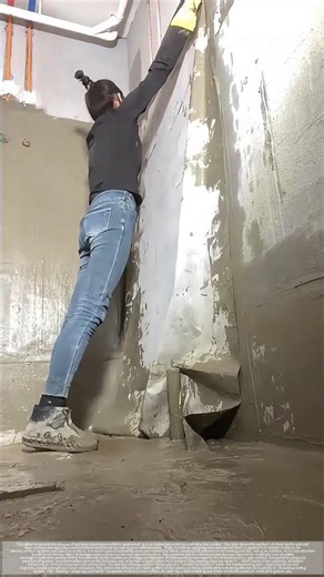 Polypropylene fabric waterproofing construction process for bathrooms