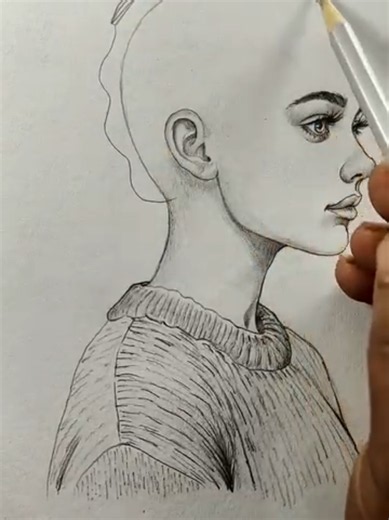 How to Draw Girl Hair Step-by-Step Pencil Sketch