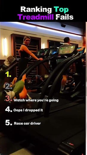 Ranking the Funniest Treadmill Fails #treadmill #fails #ranking #viral