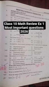 Class 10 math Ch 1 Review Ex 1 Most Important Question 2026 #2026 #ytshorts #shorts #class10