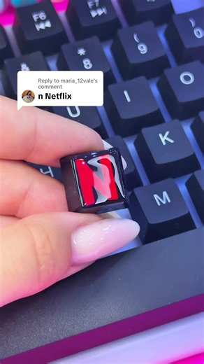 Replying to @maria_12vale Drawing N for Netflix Logo! Then Drawing on my keyboard!@NetflixDE #keyboard #drawings #diy #logo #netflix