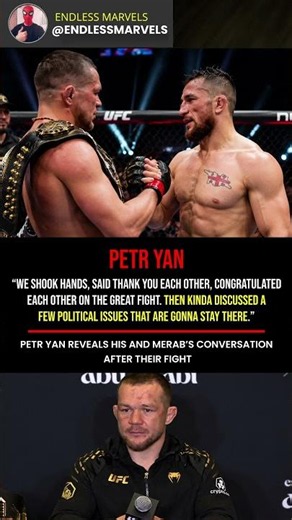 Petr Yan Reveals His Conversation With Merab After Their Fight 🔥 #ufc