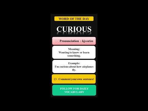 Learn English Vocabulary | Curious Meaning in English | Word of the Day #shorts