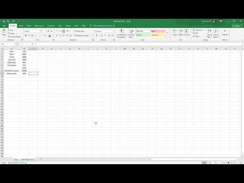 I Turned My Messy Numbers Into a Real Budget #excel