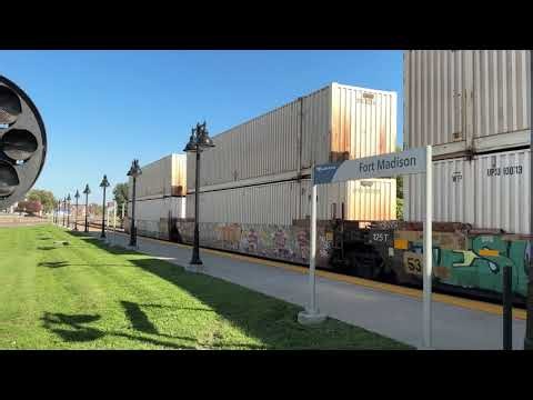 Eastbound BNSF Intermodal And A Westbound BNSF Intermodal Side By Side Part 2