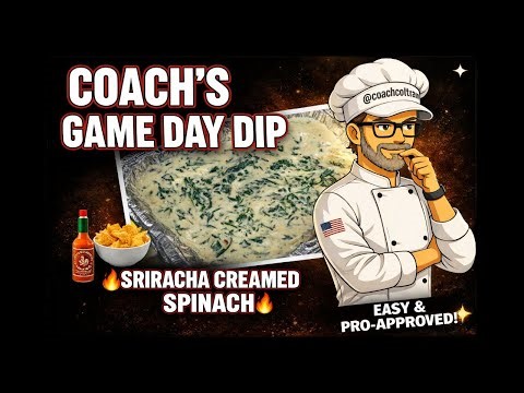 Game Day Spinach Dip 🔥 | Easy Sriracha Creamed Spinach (Crowd Favorite)