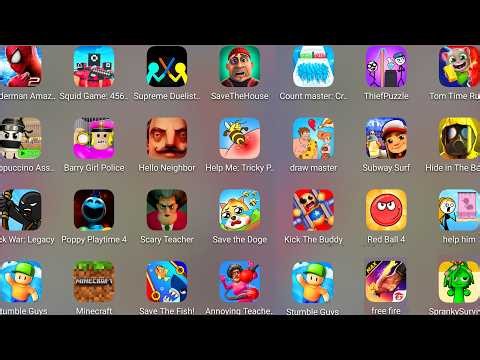 Roblox,Scary Teacher 3D,Poppy Playtime Chapter 4,Save The House,Capuchino Assassino,Tom Time Rush...