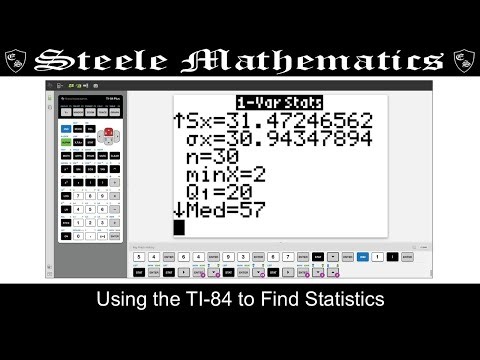 Using the TI-84 to Find Statistics | Algebra Two | 11th Grade