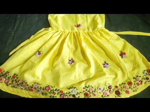 Tutorial Focused"Hand Embroidery Baby Frock Design 🪡 | Step-by-Step Tutorial" . 