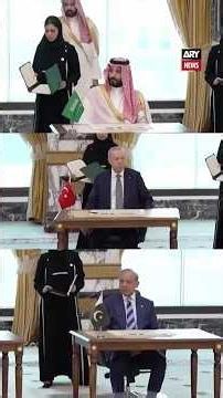 Historic defense agreement signed between Saudi Arabia, Pakistan and Turkey #shorts #youtubeshorts