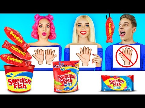 No Hands, One Hand and Two Hands Eating Challenge! Awkward Food Situations by RATATA CHALLENGE